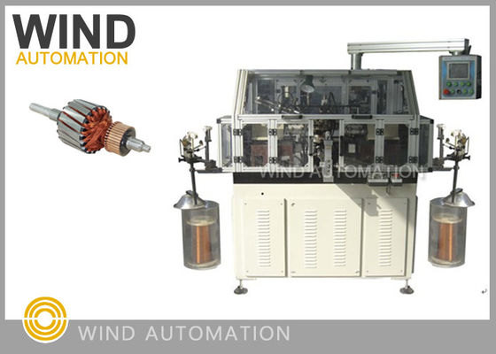 Cina Dual Flyer Armature Winding Machine / Lap Winding Machine Untuk 4pole Rotor pemasok