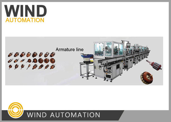 Cina CE Armature Winding Machine DC Commutator Motor Jalur Produksi Otomatis pemasok