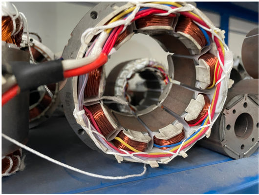 Stator Coil Stitched Cord Knit Lacing Machine Untuk AC Induction BLDC Motor pemasok