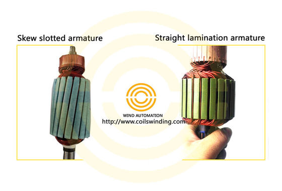 Komutator konvensional Coil Armature Dual Flyer Winding Machine Untuk Motor Arus Langsung Magnetik Permanen pemasok
