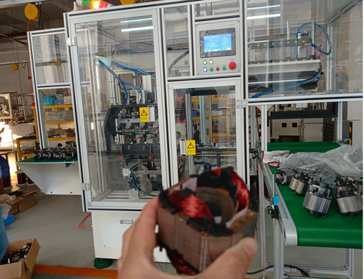 Mesin Pengeboran Motor Stator Fields Coil Winding Machine sepenuhnya otomatis pemasok