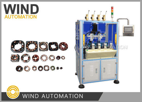 Thin Wire Needle Winding Machine BLDC Motor kecil Stator Empat Stasiun Muti Pole Winder